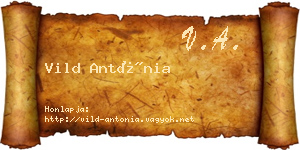 Vild Antónia névjegykártya